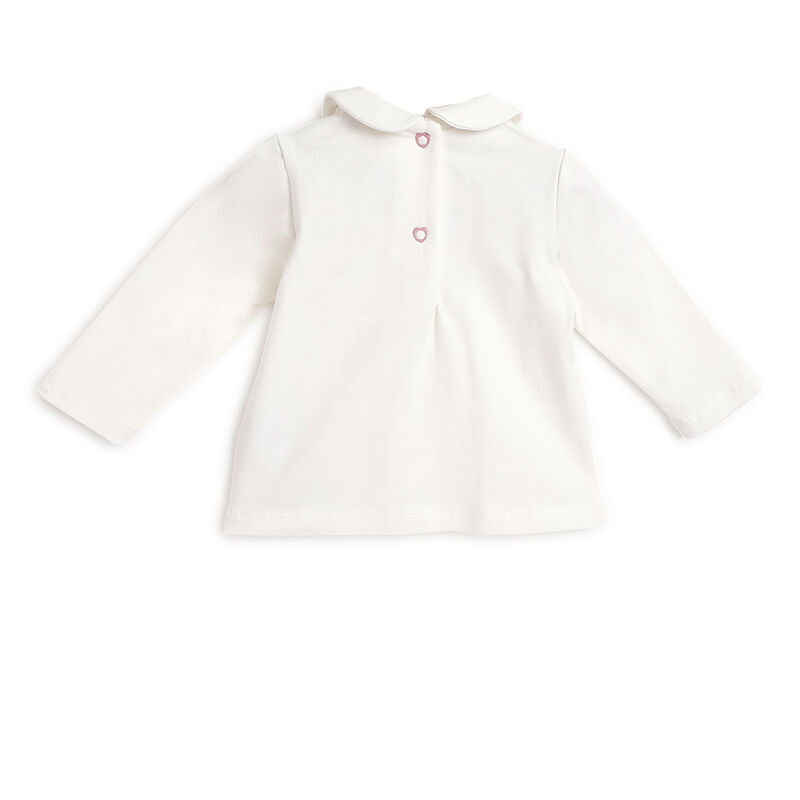 Girls Medium Natural Printed T-shirt with Short Sleeve Dress image number null